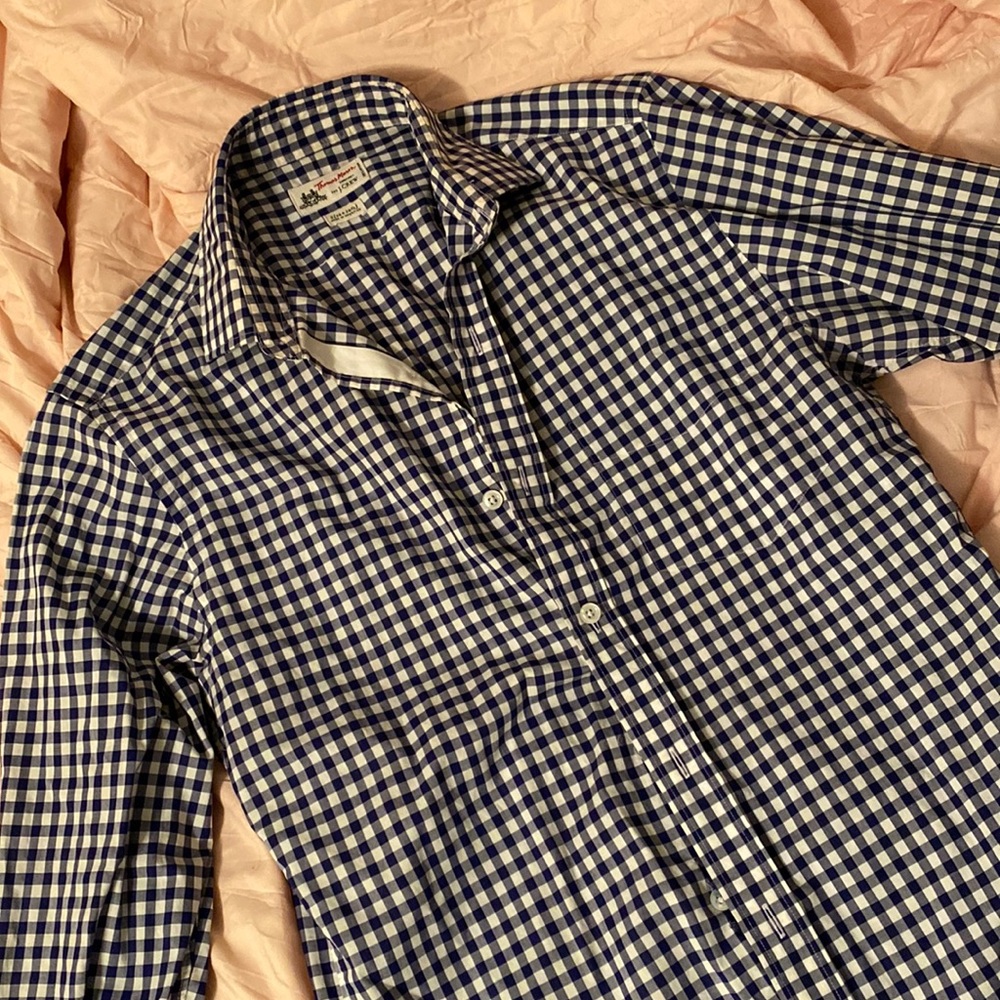 Thomas Mason for J. Crew mens gingham shirt